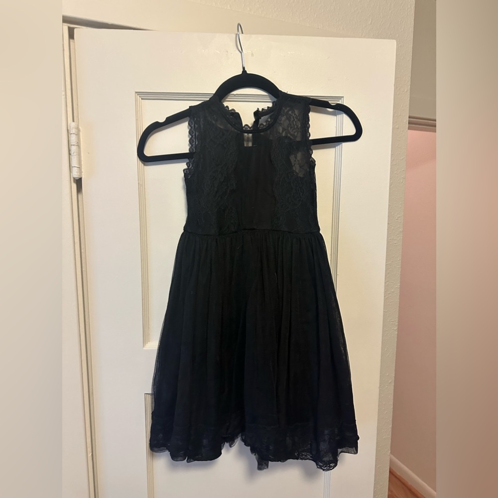 Kids black lace dress